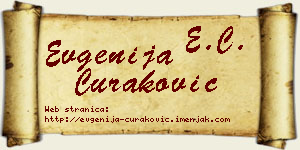 Evgenija Curaković vizit kartica